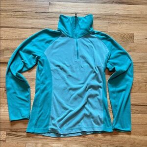 Light Blue Columbia 1/4 Zip Fleece - S